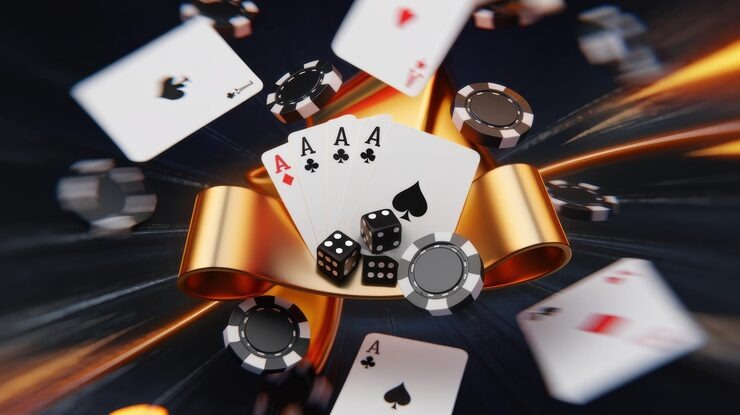 Live dealer roulette table with studio lighting