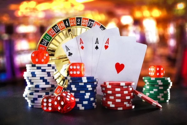 Dealer and table close-up